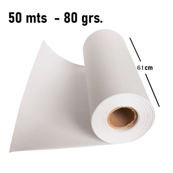Papel para plotter 80gr, 61cm x 50mts