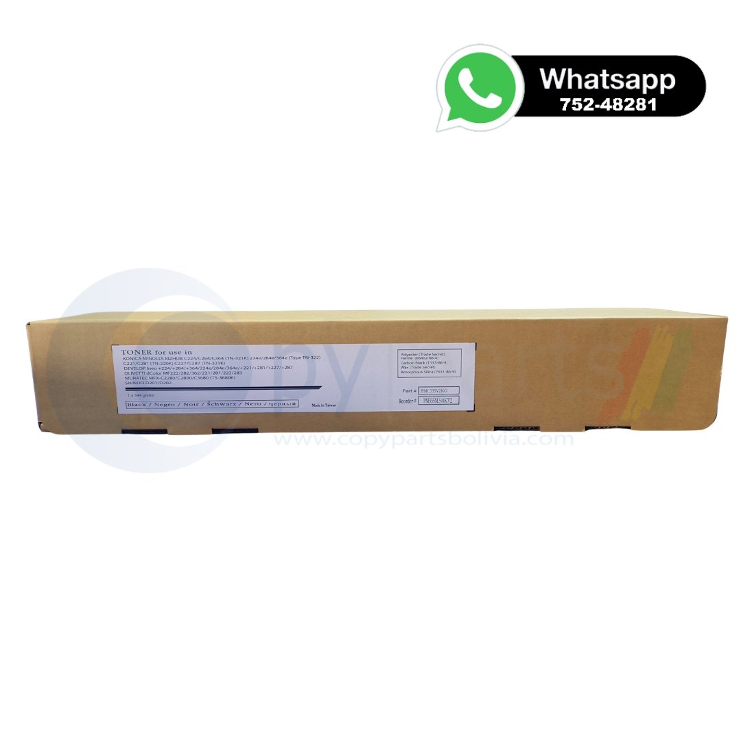 Toner Bizhub c224/c284/c364e Negro Taiwanes