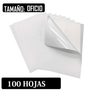 Papel adhesivo brillo tamaño oficio 100u.