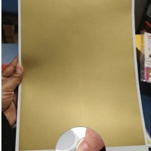 Papel Sticker Raspable (Scratch-Off) A4 Dorado - Paquete de 5 Hojas