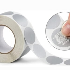 Set de 100 Stickers Raspa y Gana (Scratch-Off) Circulares - Varios Colores