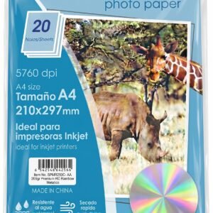 Papel Fotográfico Plata Rainbow (Holográfico) A4 260g - Paquete de 20 Hojas
